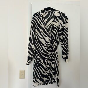 Zara Zebra Wrap Dress size XS